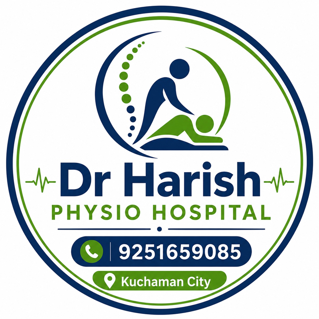 Dr. Harish Kumawat Physio Hospital Logo